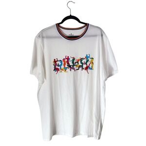 NWOT New Bombas Bee Proud‎ T-Shirt 2XL White Rainbow Trim Crew Neck Colorful Tee